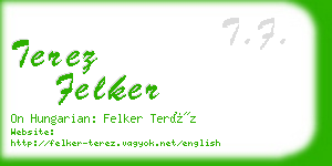 terez felker business card